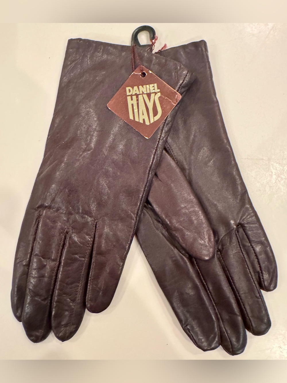 Women’s Daniel Hays Dark Brown Leather Lined Gloves - Size Small - NWT